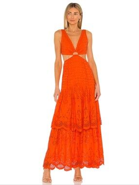 Significant Other Scarlet Juliette Tiered Maxi Dress